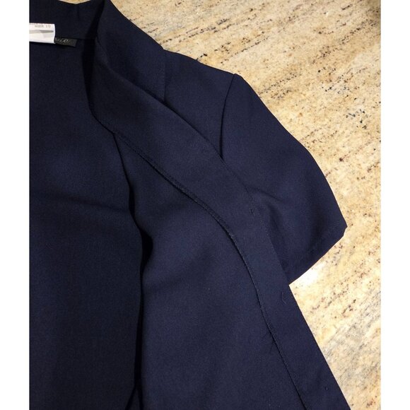 Vtg Joie de Vie Dress Set Sz 10 Button Shirt Blue Floral Embroidered Side Slits - Picture 9 of 16